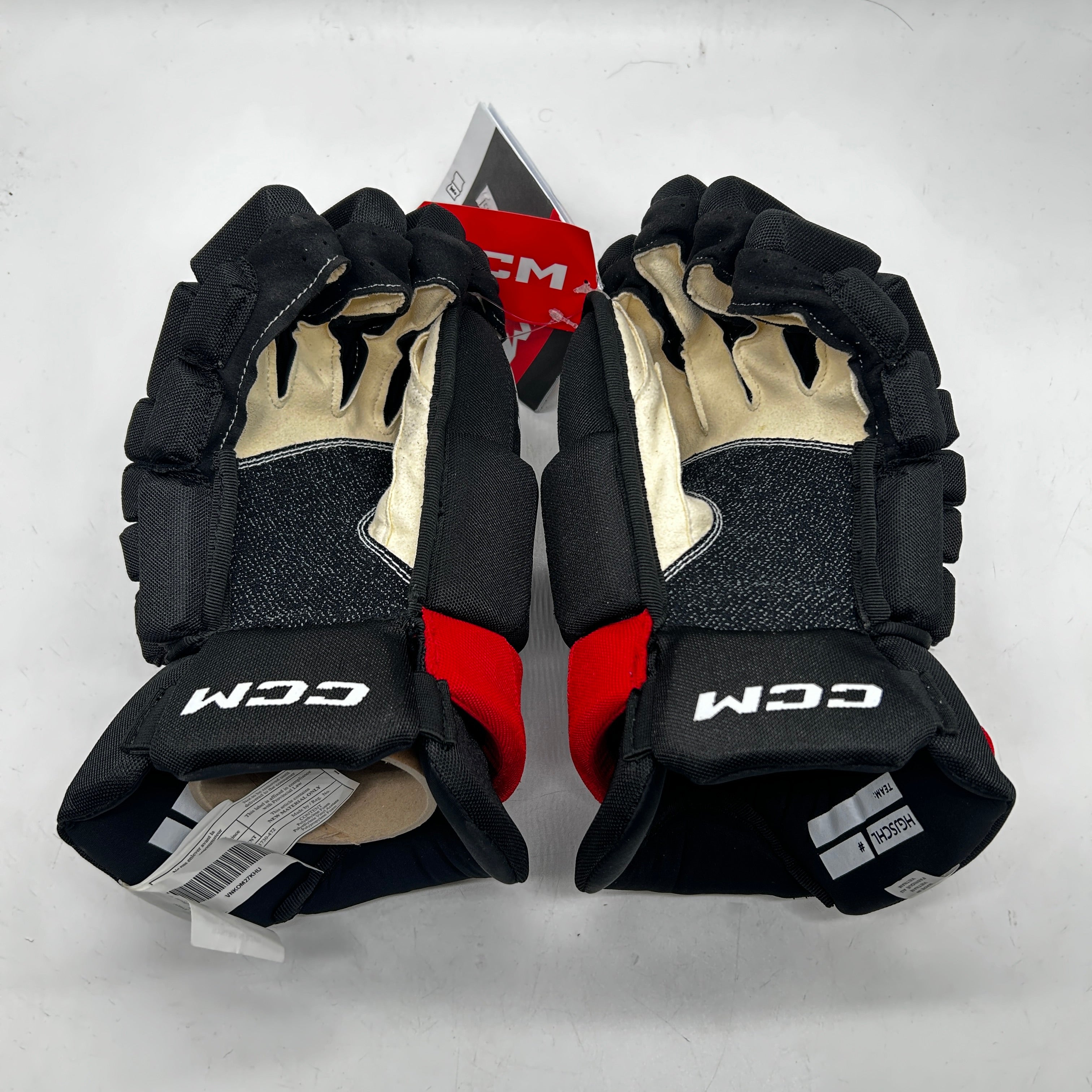 CCM HGJSCHL - Pro Stock Hockey Glove (Black/Red)
